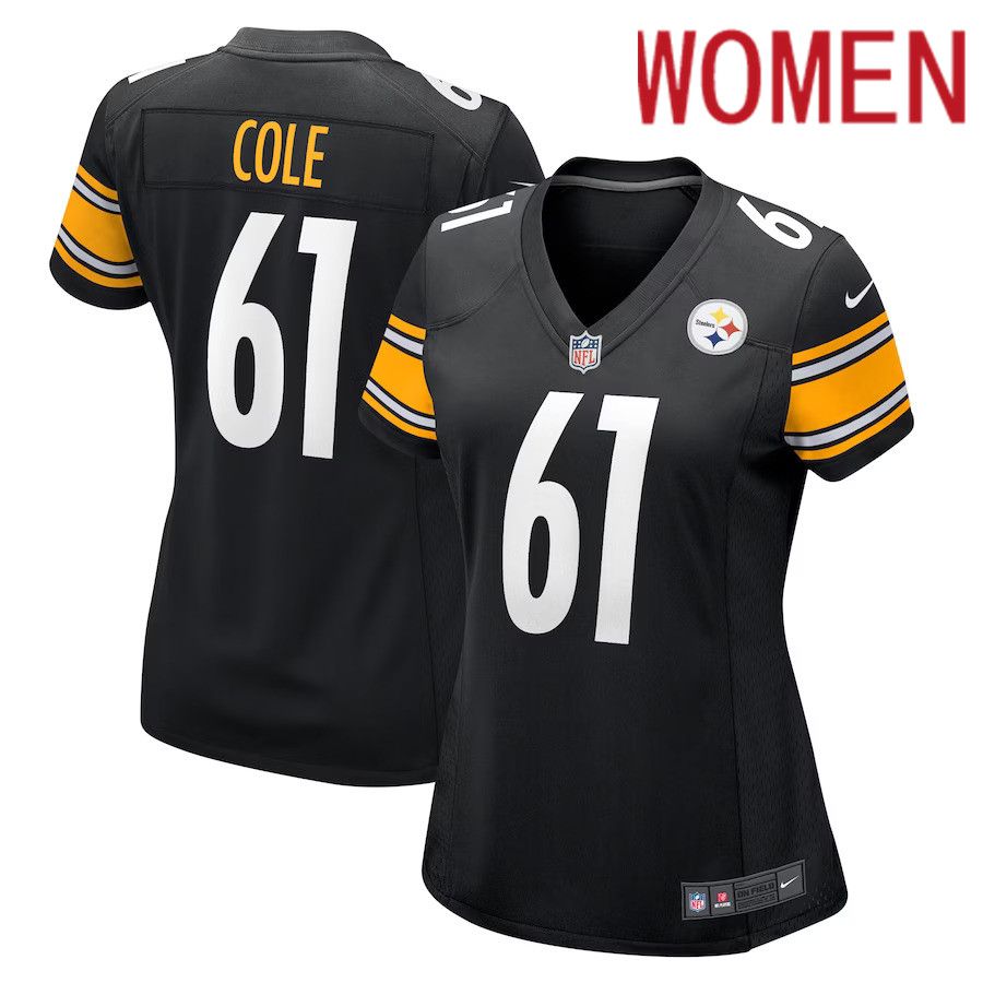Women Pittsburgh Steelers #61 Mason Cole Nike Black Game Player NFL Jersey->women nfl jersey->Women Jersey